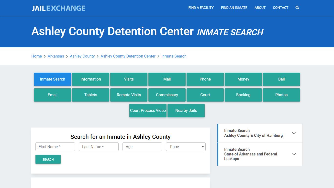 Ashley County Detention Center Inmate Search - Jail Exchange